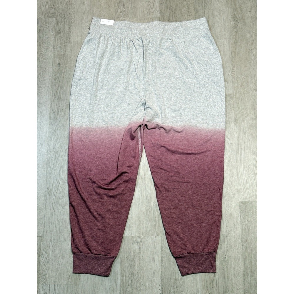 Livi Active Lane Bryant Knit Jogger Pants Women Size 18/20 Pink Gray Comfort NWT - Picture 11 of 12